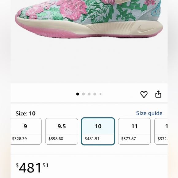 🔥🔥🔥 NIKE Lebron XXI Premium Basketball Shoes, Glacier Blue,/pink size 10,5 - Picture 9 of 15